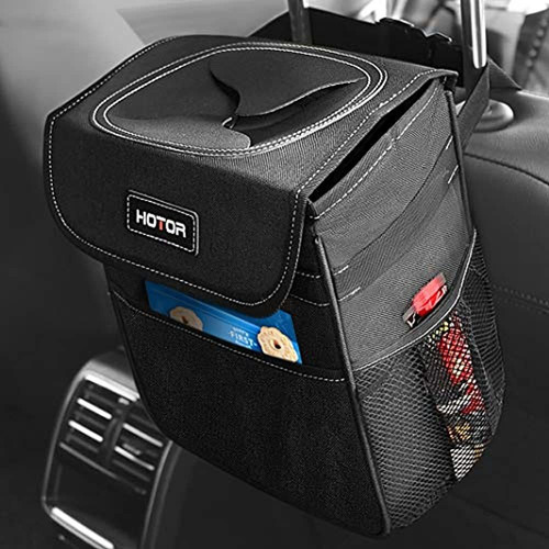 Imagen 1 de 5 de Hotor Bote De Basura Para Automovil Con Tapa Y Bolsillos De