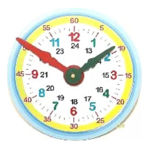 Reloj Para Aprender La Hora  Didáctico En Madera 20cm
