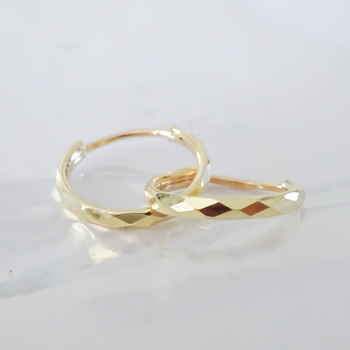 Amor Eterno Arracadas Facetado Oro 10k Color Dorado