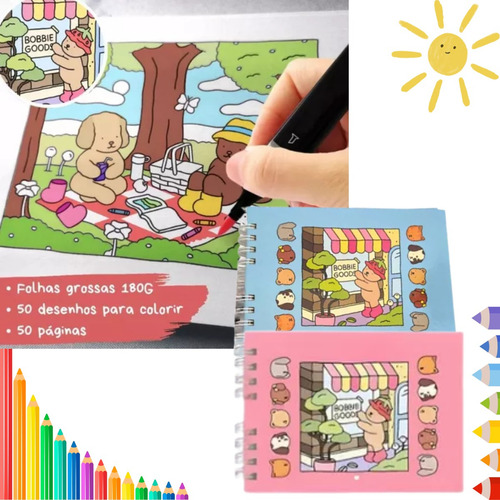 Para Livro De Colorir Em Capa Dura Com Desenhos Variados E