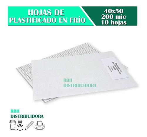 Imagen 1 de 6 de Plastificado En Frío 40x50 Cm 200mic X10 Planchas