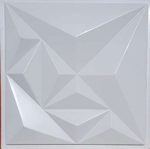 Forma Placa Gesso Molde 3d 50 X 50 Triangulo Bali Pet 1.8mm Branco