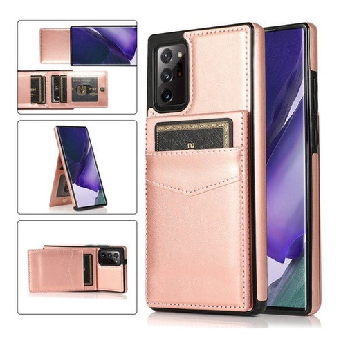 Funda De Color Liso Con Soporte Para Samsung Galaxy Note20 U