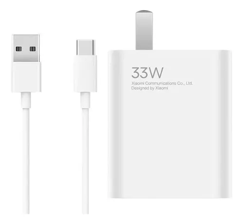 Cargador Xiaomi Original Carga Rápida 33w Redmi Note 9 Pro