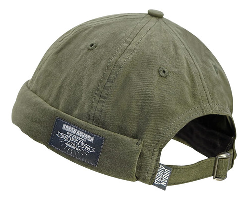 Gorra De Algodón Sin Visera Con Puño Enrollado, Unisex