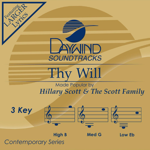 Cd: Thy Will [pista De Acompañamiento/interpretación]