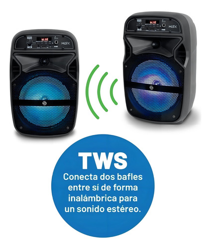 Bocina Bluetooth De 6,5 Mb163 Misik