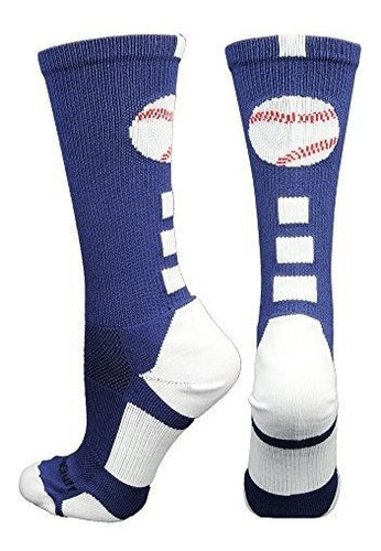 Madsportsstuff Baseball Logo Athletic Crew Socks. Calcetines