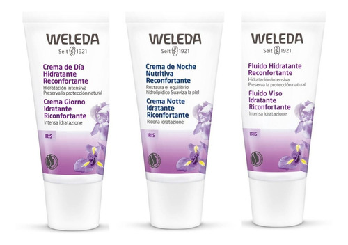  Kit Facial Hidratante Línea Iris Completa Weleda + 20