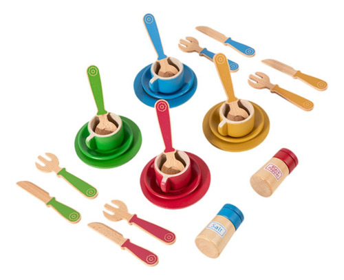 Platos Y Vajilla De Madera Para Niños, Accesorios De Cocina