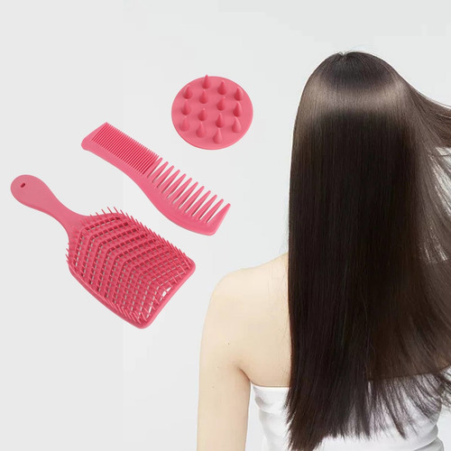 Juego De Peinetas Para El Pelo, 3 Piezas, Cepillo Y Doble Di
