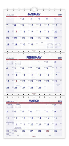 Calendario De Pared 2024 - 12  X 27 , Grande, Mueve Una...