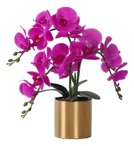 Lesing - Flor Artificial De Orquídea Con Jarrón, Bonsái