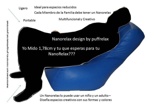 Puff Nano Relax Lona Tela Adultos Y Niños Vacíos Sin Relleno