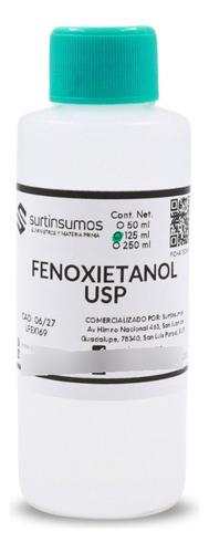 Fenoxietanol Puro Cnservador Cosmetico Basf 125 Ml