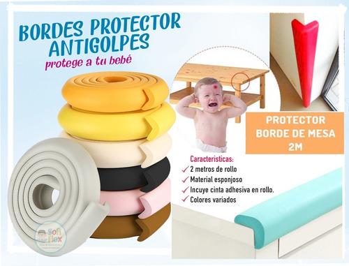 Borde Protector Antigolpes Para Bebes Y Niños 2 Metros
