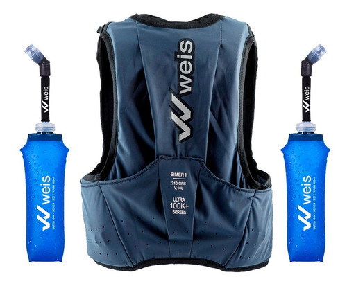 Imagen 5 de 9 de Chaleco Hidratacion Weis Simer 10l + 2 Soft Flask Running