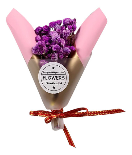 Tarjeta de felicitación de flores secas P con caja de regalo, color G