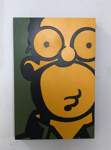 Quadro De Parede Homer Simpson Com Detalhes Em Relevo Mdf