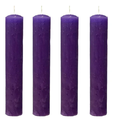 comprar Pack De Velones\u002Fvelas\u002Fcirio De 1\u002F4 C\u002F4 Piezas Morado