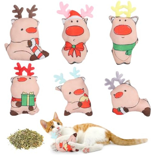 Yhomu Cat Catnip Juguetes De Navidad Deer Cat Chew Toy Bite