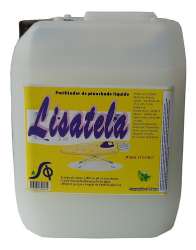 Facilitador De Planchado Líquido Lisatela 5 L Plancha Fácil