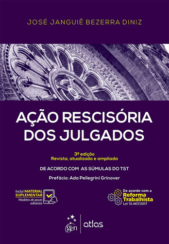 Ação Rescisória dos Julgados, de Diniz, José Janguiê Bezerra. Editora Atlas Ltda., capa mole em português, 2017