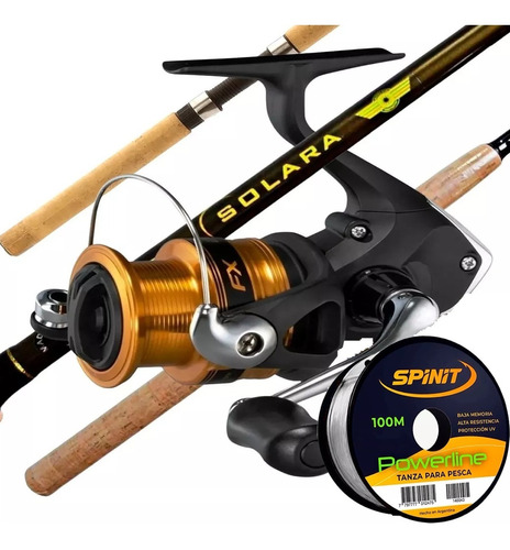 Combo Spinning Reel Shimano Fx + Caña Shimano Solara+  Nylon