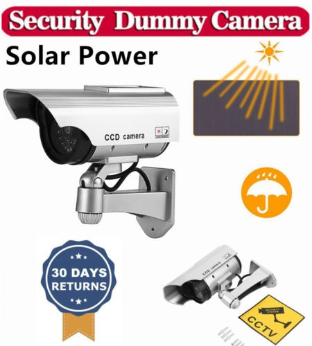 Imagen 2 de 6 de 2sets Solar Encendido Falso Maniquí Inicio Seguridad Cctv Cá