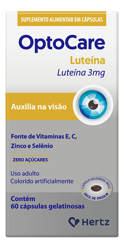 Optocare Luteína 60 Cápsulas Gelatinosas