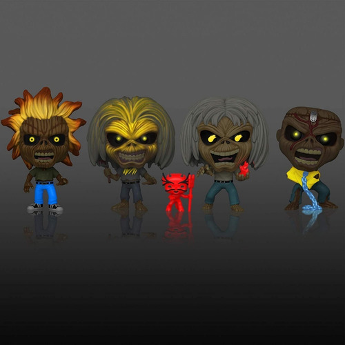 Imagen 2 de 3 de Funko Pop Vynil Rocks - Iron Maiden 4pack Glow In The Dark