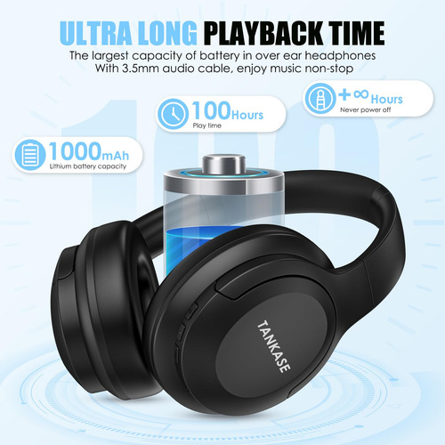 Auriculares Bluetooth Plegables Con 100h De Cancelación De R