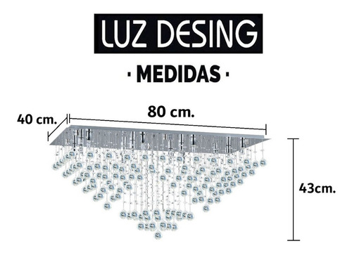 Plafon Tibes Colgante Cairel Con 12 Led G.9 Envío Cuotas Mg