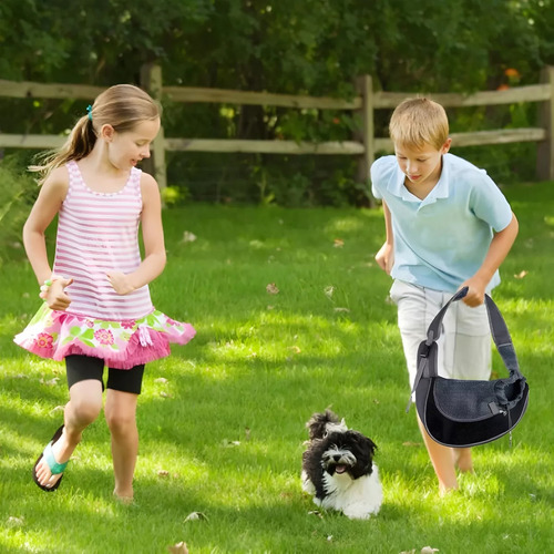 Bolso Bandolera Transporte Cómodo Para Mascotas Perros Gatos Gris