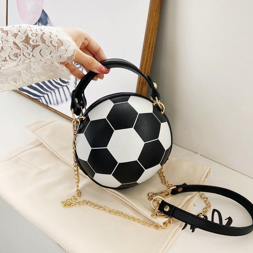 Elegante Bandolera Con Forma De Balón De Fútbol, Monedero,