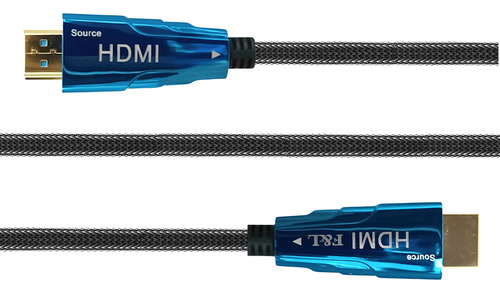 Fio Plug Do 1 Hdmi Macho Em 1 Hdmi 2.0 Macho Fl Hdmi Fibra Nylon 40m Preto Do 40m