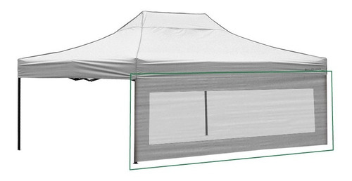 Pared Para Gazebo 1,96 X 4,5 Mt Blanca/transparente X Unidad