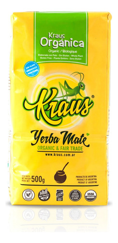 Kraus Yerba Mate Orgánica 500 Gr / Que Té Quieres