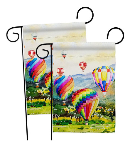 Breeze Decor Escape Globo Aerostático Bandera De Jardín Paqu