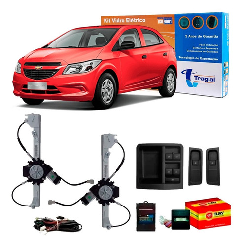 Kit Vidro Eletrico Tras Onix Joy 2019 + Mód Vidro Diant Tury