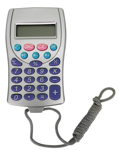 Kit Com 20 Calculadoras De Bolso Com Cordão 8 Dígitos