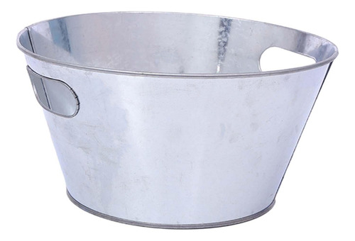 Cubo De Hielo Decorativo, Recipiente Galvanizado Para