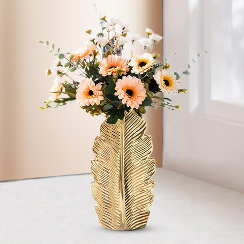 Vaso De Flores Suporte Para Flores Secas, Decoração Ouro