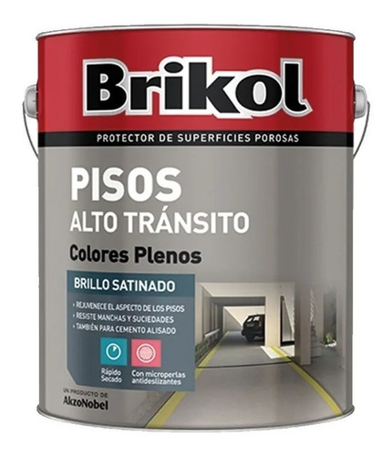 Brikol Pisos Alto Transito X4lt Color Rojo +1 Pincel Nº 10