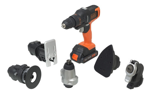 Taladro Inalámbrico 20v Black+decker Matrix Mtx20k6a Naranja