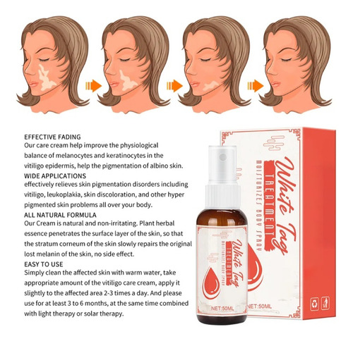 White Tag Spray Tratamiento Facial Corporal Vitiligo 50 Ml Neutra