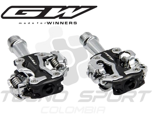 Imagen 3 de 7 de Pedal Gw Chocles Bicicleta Mtb Spinning Calas Spd Automatico