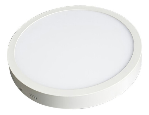 Imagen 1 de 8 de Lampara Plafón Panel Led 24w Redondo Sobreponer Luz Blanca