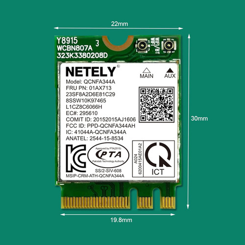 Netely Ieee 802.11ac Wifi 5 Ngff M2 Interfaz 1200mbps Wi...
