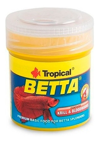 Tropical Betta Alimento 15g Krill Quironómidos Escamas Peces